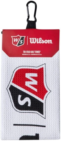 Wilson Staff Tri-Fold Waffle Golf Towel - White - 16" X 21"