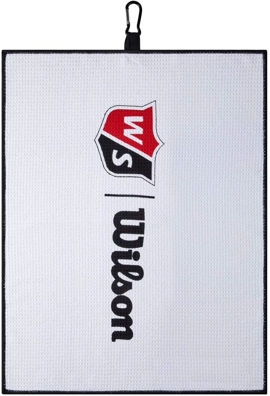 Wilson Staff Tri-Fold Waffle Golf Towel - White - 16" X 21" - Image 4