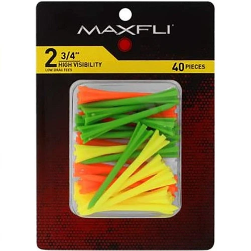 Maxfli Pronged High-Visibility Golf Tees - 40 Pack