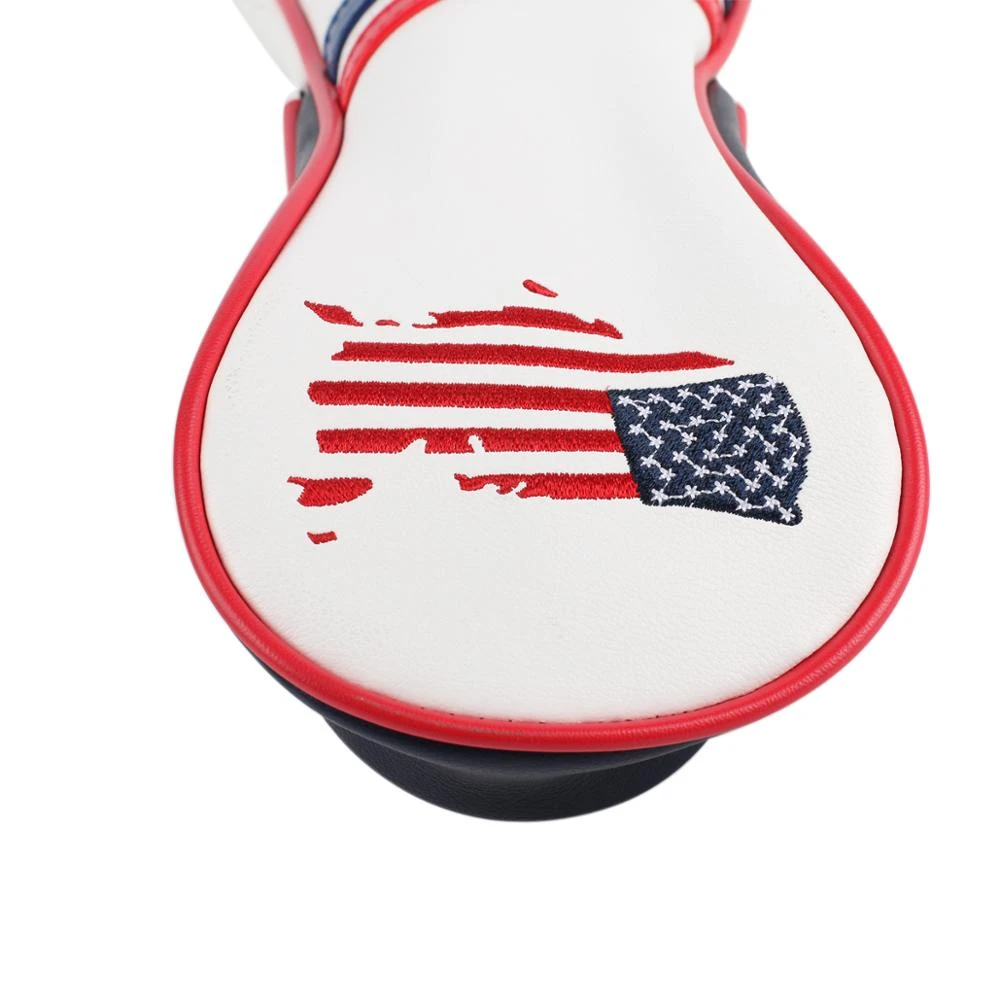 Volf Golf Red White Blue Leather USA Headcovers - Image 5